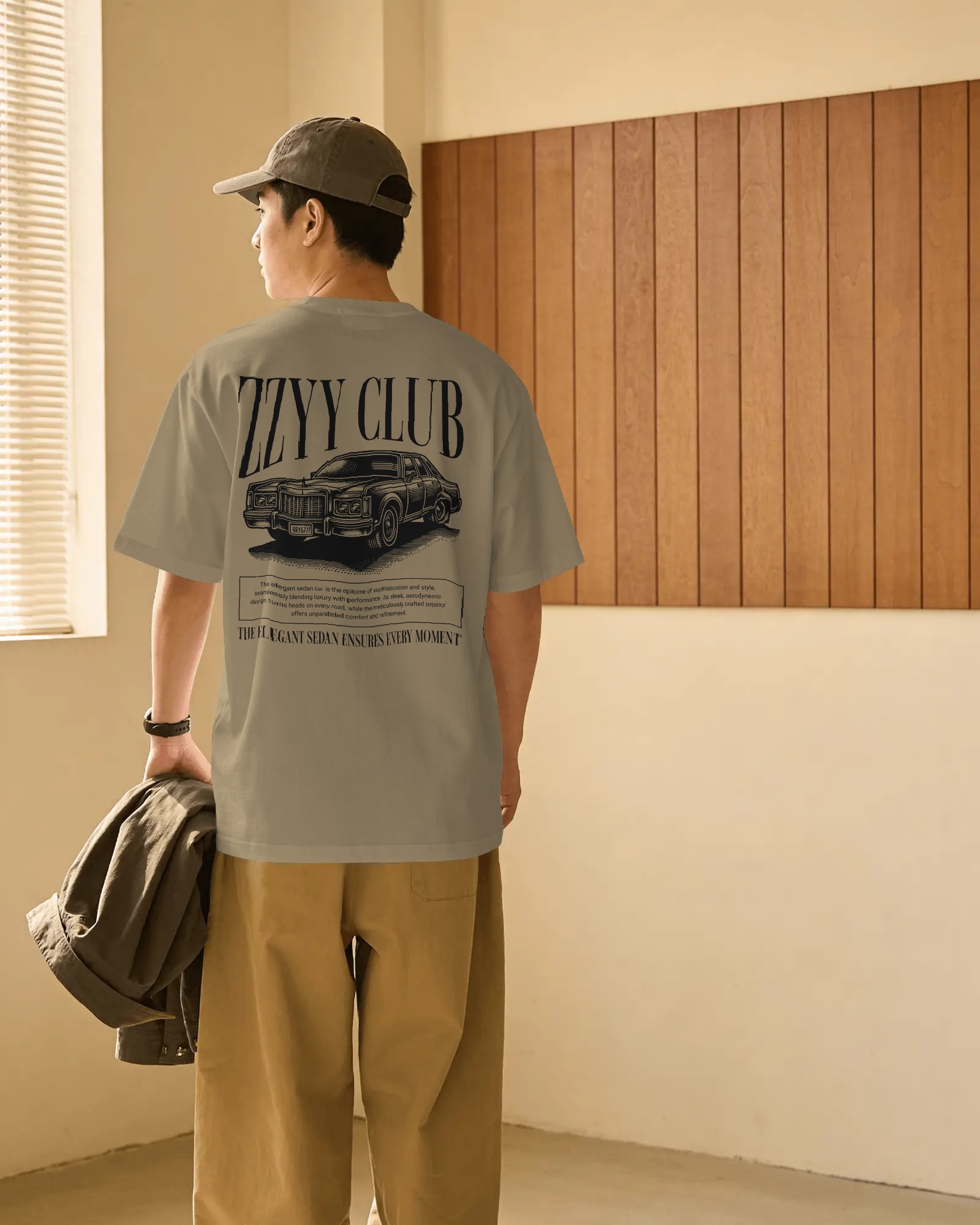 Frenzzy's Unisex Oversized Tee - French Thick Cotton : ZZYY Club Classic Limo Edition