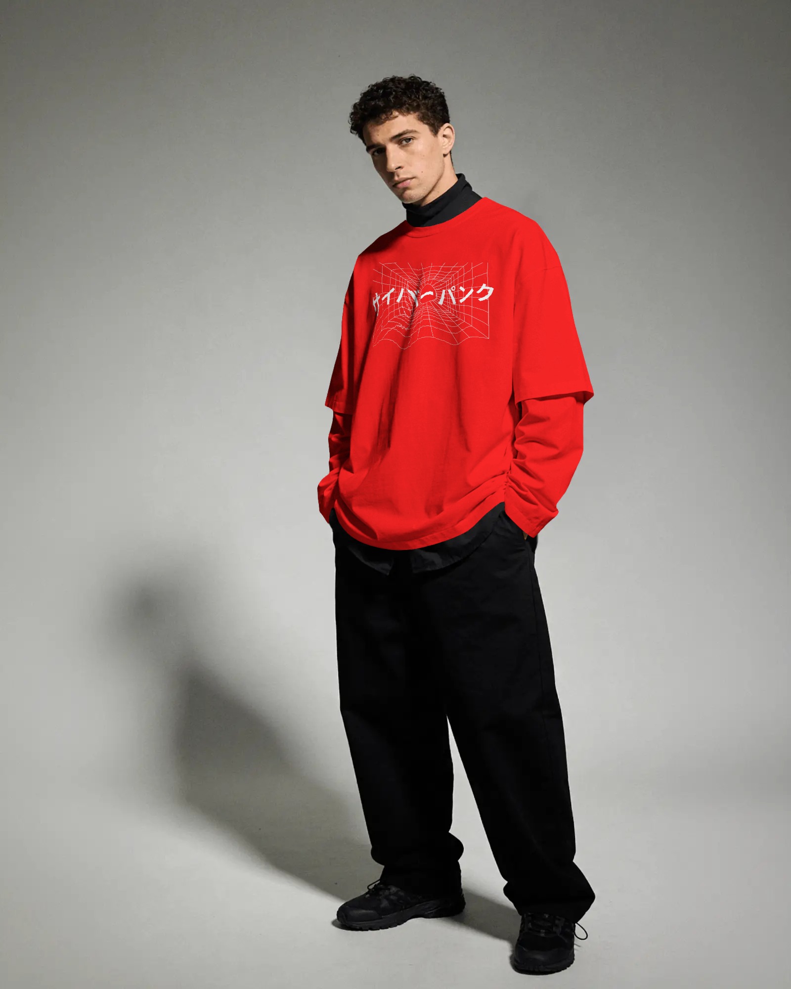 Frenzzy's Unisex Oversized Tee - French Thick Cotton : Cyber Monk Edition